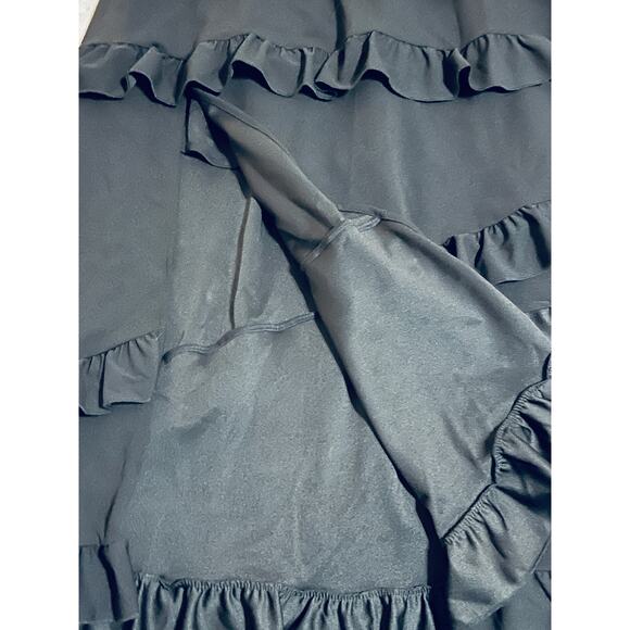 Show Me Your MuMu Black Ruffle Midi Dress - Picture 10 of 12